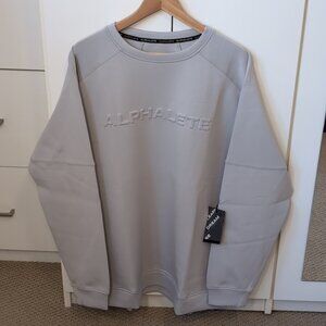 Alphalete NWT ELMTS Long Sleeve Pullover Sweater Gray Men's XXL